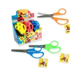 nozyczki-szkolne-biurowe-klasyczne-z-linijka-zaokraglone-konce-neonowe-13cm