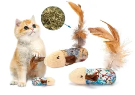 myszka-zabawka-dla-kota-myszki-z-piorkami-i-kocimietka-zestaw-2-szt