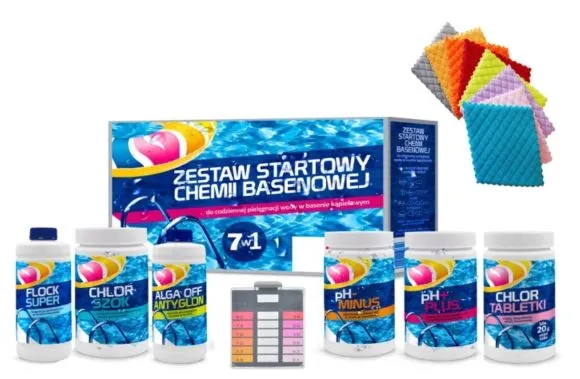 Zestaw startowy 7w1 CHEMIA do basenu GAMIX + gratis