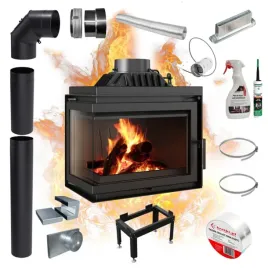 kominek-zeliwny-wklad-kominkowy-narozny-kratki-simple-8-kw-zestaw-montazowy