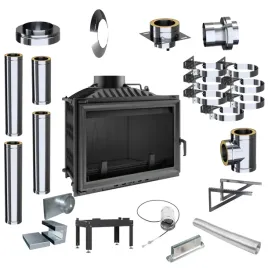 wklad-kominkowy-kratki-wiktor-14kw-fi-200-zeliwny-zestaw-komin-zewnetrzny