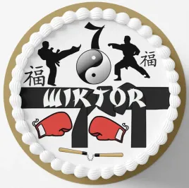 oplatek-waflowy-karate-karateka-kickboksing-boks-walka-sport-hobby-20cm