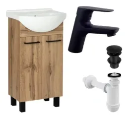 zestaw-45-szafka-z-umywalka-stojaca-brazowa-dab-syfon-bateria-korek