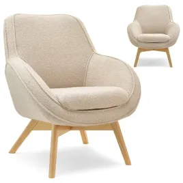 kubelkowy-fotel-mers-bezowy-boucle-na-drewnianych-nogach