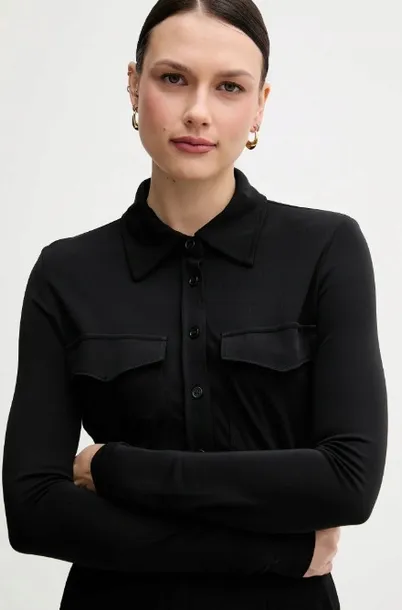 czarna-koszula-regular-sisley-xs-linia-regular