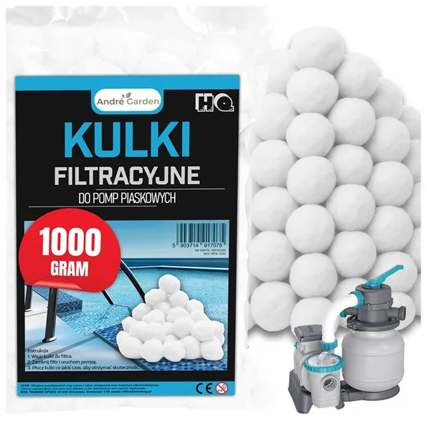 Kulki filtracyjne do basenu pompy filtrujące XXL 1000g 1KG JAKOŚĆ BASENOWE
