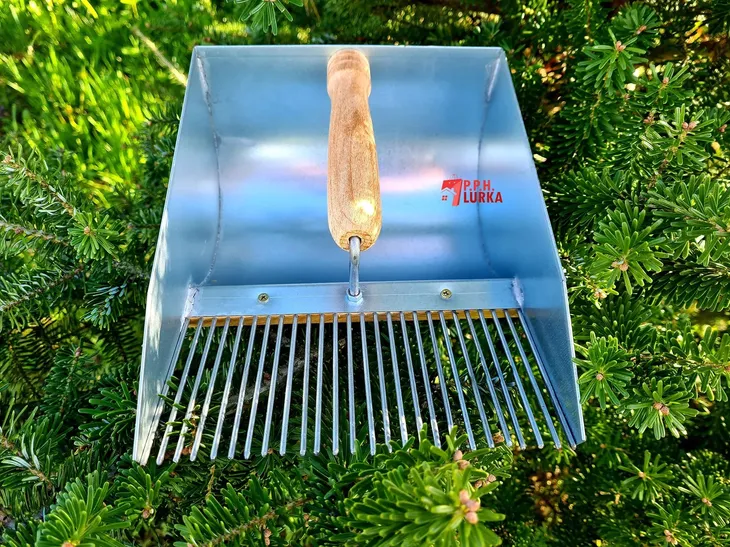 ZBIERACZKA DO JAGÓD MASZYNKA METALOWA MOCNA 18 CM