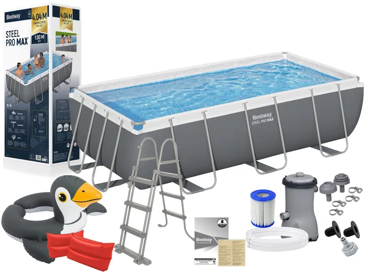 Bestway 56441 Basen Ogrodowy 404x201x100cm Stelażowy Drabinka Pompa 2026r