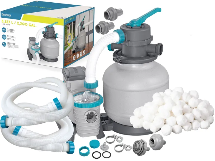 Bestway 58499 Pompa Piaskowa Filtrująca 8327L/h Kulki Filtracyjne 1000g