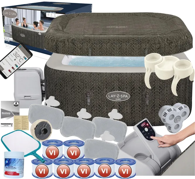 Domowe SPA Filtry Chlor Siatka Uchwyt Dysze strumieniowe 6os Bestway 6001R