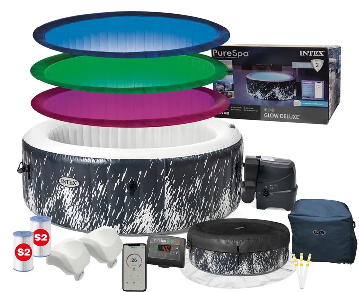 Intex 28494 SPA 196x71cm Wi-Fi Hydromasaż Generator chloru Oświetlenie LED
