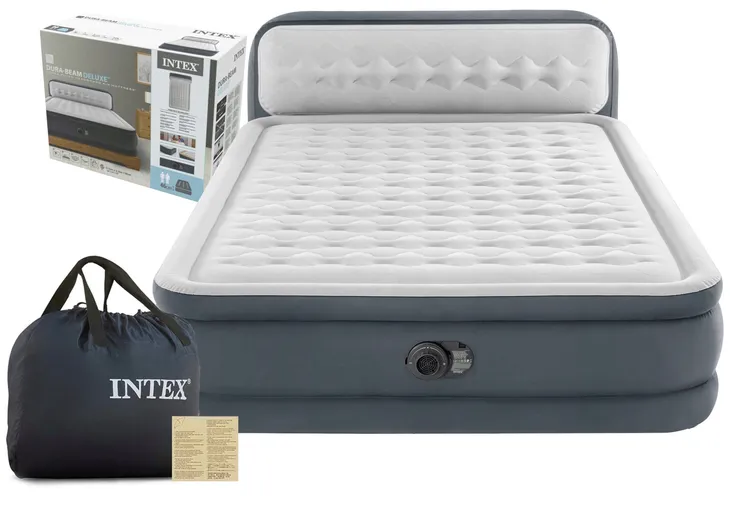 MATERAC ŁÓŻKO INTEX 64448 ND 152x236x46cm MODEL na 2026r WBUDOWANA POMPKA