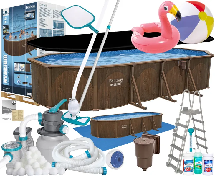 Bestway 561CW Basen Ogrodowy 732x366x132 Całoroczny Pompa piaskowa Zestaw
