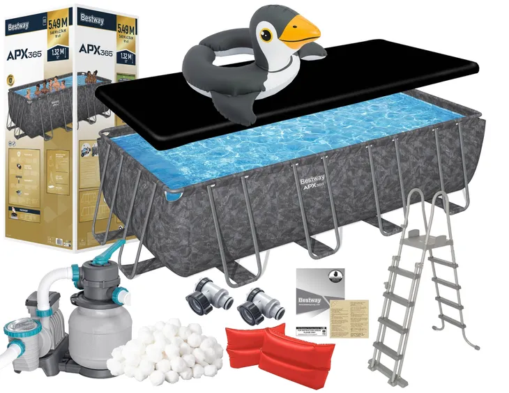 Bestway 561KA Basen Ogrodowy Stelażowy Całoroczny 549x274x132cm Pompa