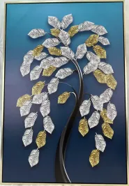 obraz-na-plotnie-90-x-60-cm-w-zlotej-ramie-drzewo-na-sciane
