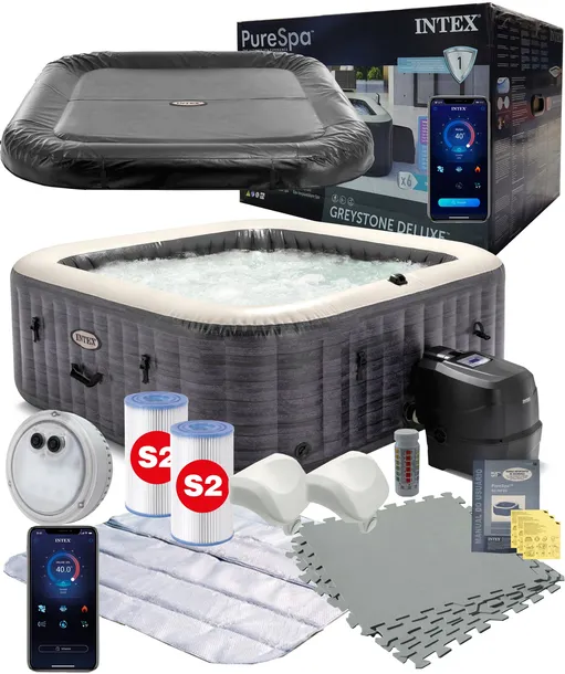 Spa Ogrodowe Intex 28452 195x195x71cm Generator chloru Lampa LED model 2026