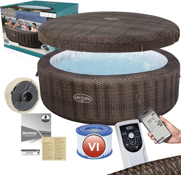 Bestway 6001P Bali SPA 216x71cm Pompa 180 dysz Podgrzewacz 7osób 2026r