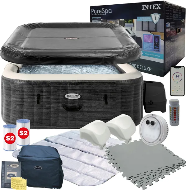Spa ogrodowe Intex 28450 Hydromasaż 175x175x71cm Wi-Fi Generator chloru
