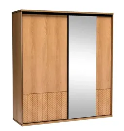szafa-200cm-drzwi-przesuwne-z-lustrem-wysoka-wzor-jodelka-fonti-dab-karmel