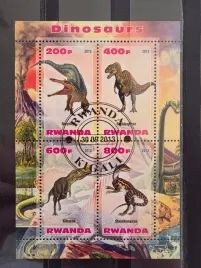 znaczki-zwierzeta-wymarle-dinozaury-rwanda-kasowany-x2