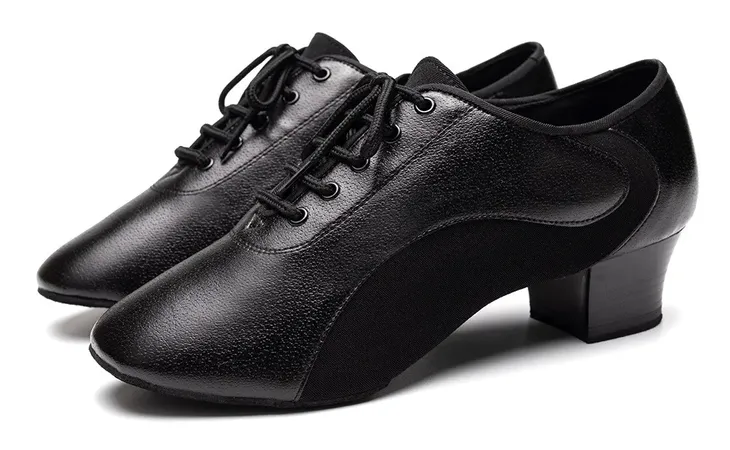 BUTY MĘSKIE DO TAŃCA TANECZNE LATINO SKÓRA 4,5cm 45