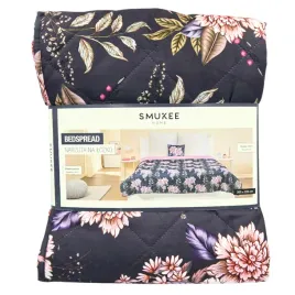 narzuta-na-lozko-dwustronna-ciemnoszara-kwiaty-200x220cm-smukee-bedspread