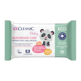 cleanic-baby-eco-microbiome-care-chusteczki-nawilzane-proteiny-ryzu-50-szt