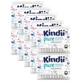 10-x-cleanic-patyczki-dla-niemowlat-kindii-pure-bawelniane-60-sztuk