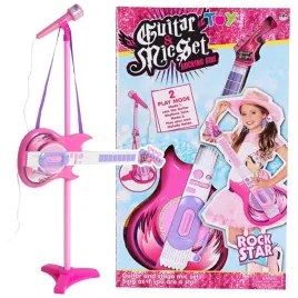 gitara-dla-dzieci-elektryczna-mikrofon-karaoke-na-statywie-zestaw-karaoke