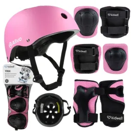 zestaw-rozowy-kask-ochraniacze-na-kolana-lokcie-rolki-rower-dziewczynka-7w1