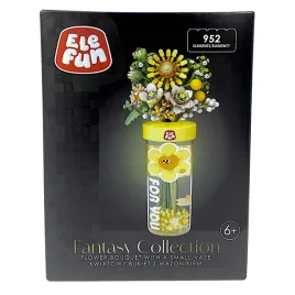 elefun-fantasy-collection-kwiatowy-bukiet-z-zoltym-wazonikiem-klocki-952el
