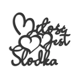 topper-z-pleksy-bok-tortu-milosc-jest-slodka-czarny-10x9-cm