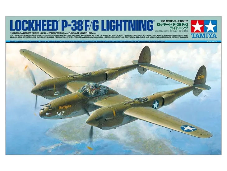 samolot-lockheed-p-38-f-g-lightning-model-61120-tamiya-okres-ii-wojna-swiatowa-stan-zlozenia-do-zlozenia