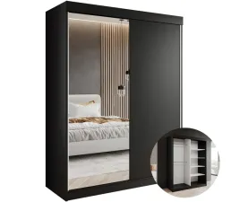 szafa-auroria-205-180-cm-czarny-z-lustrem-z-polkami-do-sypialni