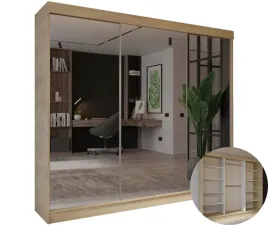 szafa-veloria-150-cm-x-205-3d-dab-sonoma-z-lustrem-p-do-sypialni-na-wymiar