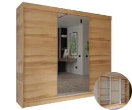 szafa-veloria-220-cm-x-205-3d-dab-wotan-z-lustrem-garderoba-do-sypialni