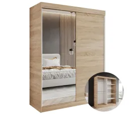 szafa-auroria-205-160-cm-dab-sonoma-z-lustrem-polkami-do-sypialni