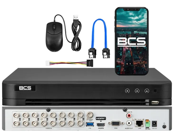 Rejestrator BCS XVR do kamer AGD TVI CVI 16 kanałów BCS-V-XVR1601-Ai