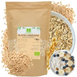 Zdjęcie produktu PŁATKI OWSIANE BIO ekologiczne naturalne na zdrowe śniadanie 1 kg