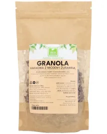 Zdjęcie produktu GRANOLA KAKAOWA z miodem i żurawiną na zdrowe śniadanie 250 g