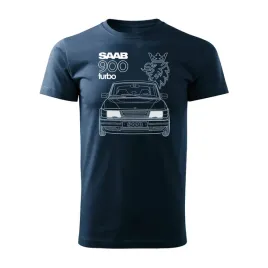 koszulka-z-samochodem-saab-900-turbo-saab-krokodyl-meska-granatowa