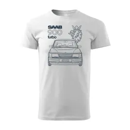 koszulka-z-samochodem-saab-900-turbo-saab-krokodyl-meska-biala