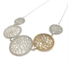 naszyjnik-szydelkowany-srebrny-crocheted-silver-and-gold-circles