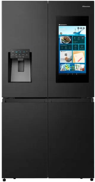 Lodówka FrenchDoor Czarna MultiDoor 178.5cm Kostkarka Dystrybutor Ekran TFT
