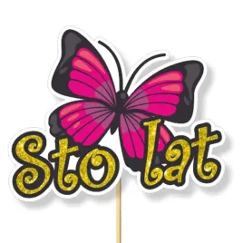 topper-papierowy-kolorowe-motylki-sto-lat-20-cm