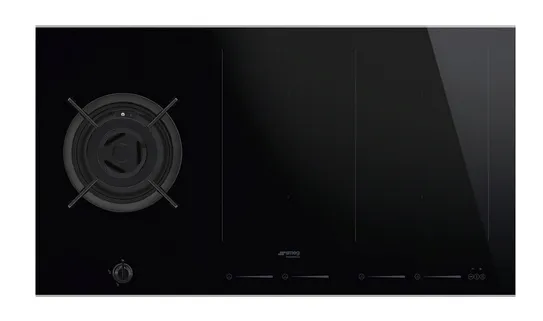 Płyta SMEG PM6912WLDXDE indukcyjno-gazowa Czarna Boost 90 cm MultiZone