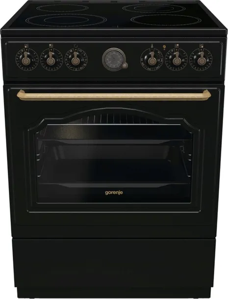 Kuchnia Gorenje GECS6B71CLB Ceramiczna Retro 71L Pizza 50-275°C AirFry 60cm