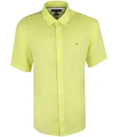 tommy-hilfiger-koszula-meska-krotki-rekaw-lniana-kanarkowa-l
