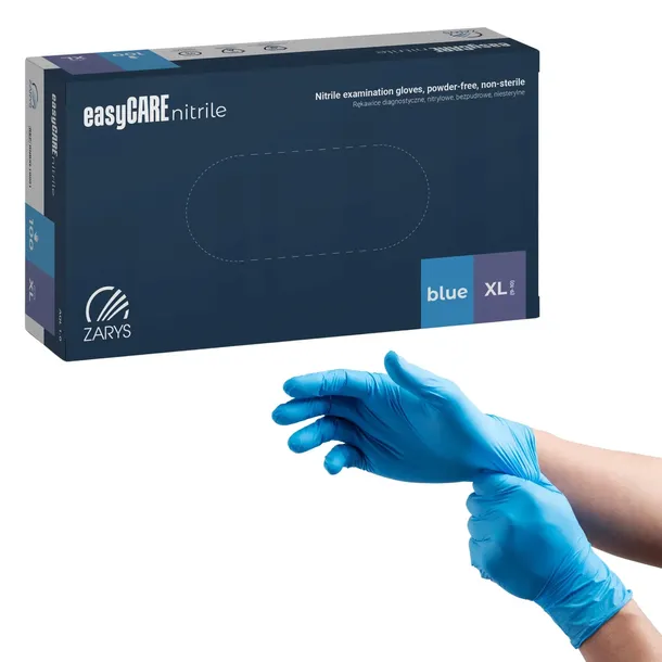 Rękawiczki nitrylowe bezpudrowe easyCARE XL Zarys