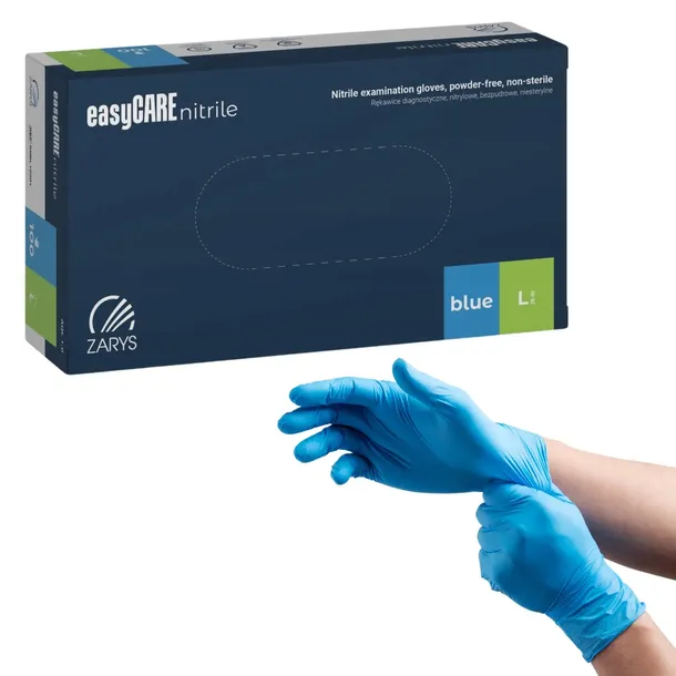 Rękawiczki nitrylowe bezpudrowe easyCARE L Zarys